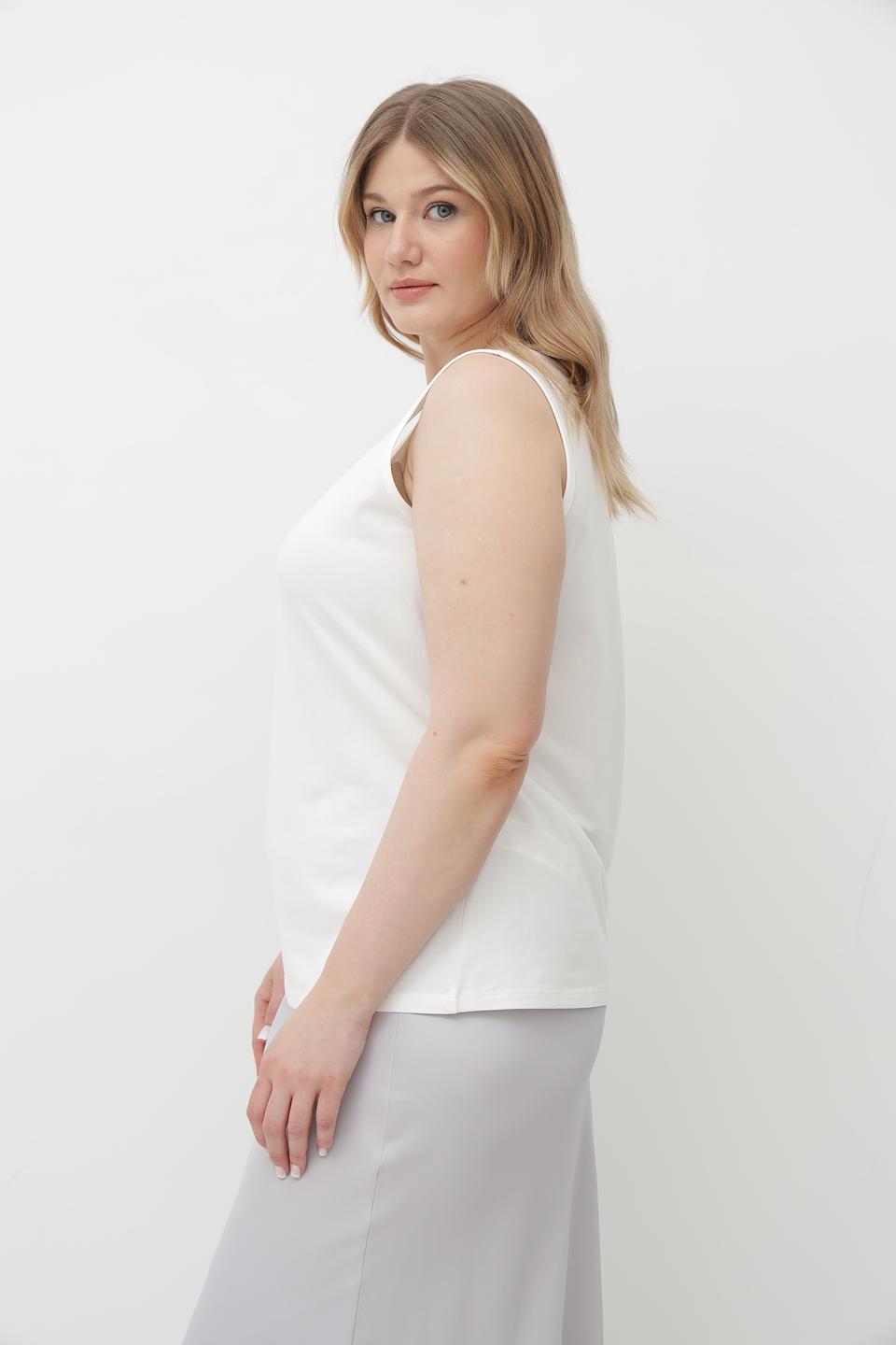 Топ женский Lebek базовый белый