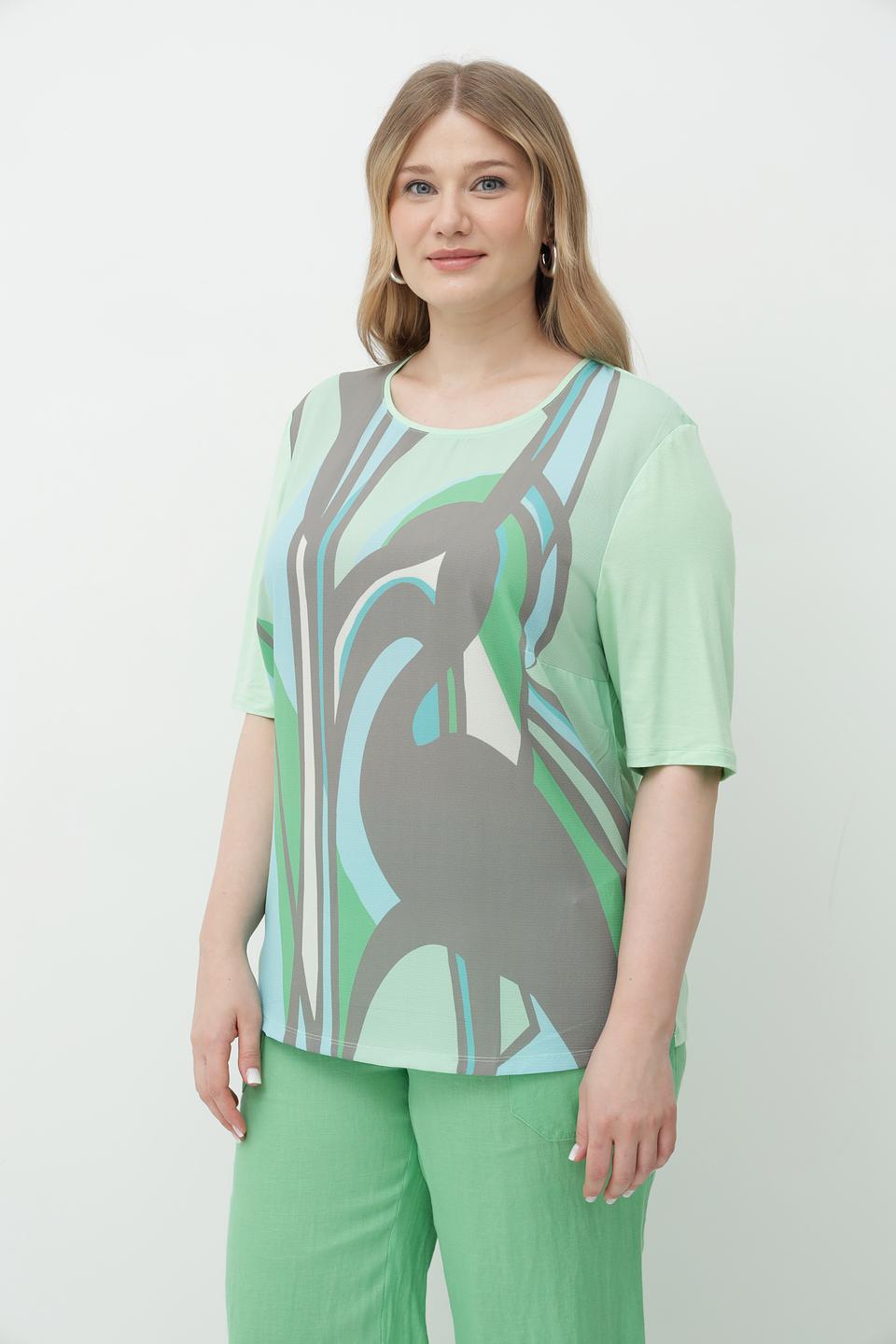 Блузка Lebek с абстрактным принтом