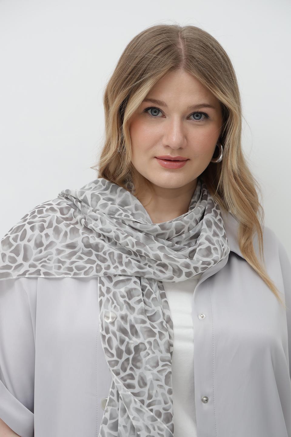 Шарф Frank Walder с леопардовым принтом