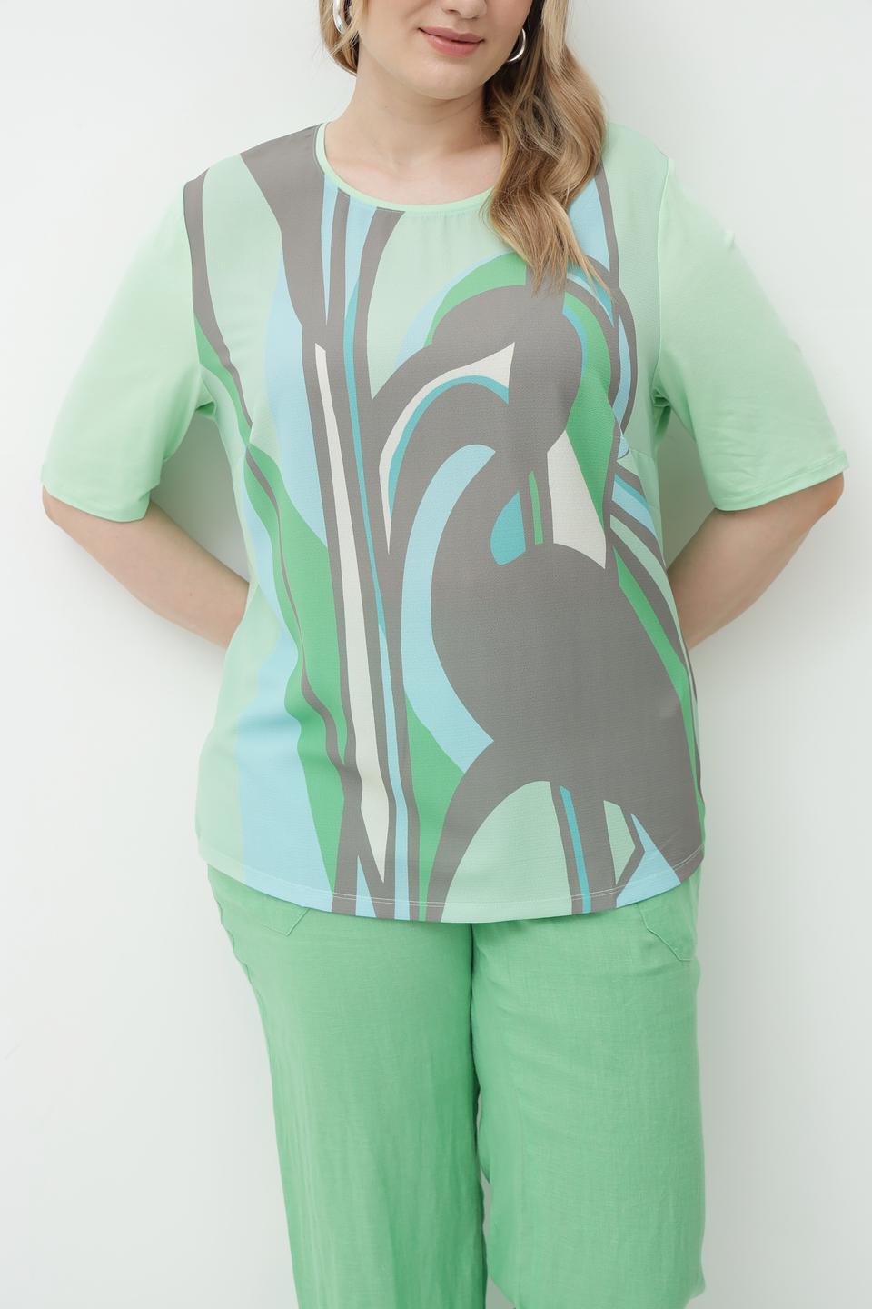 Блузка Lebek с абстрактным принтом