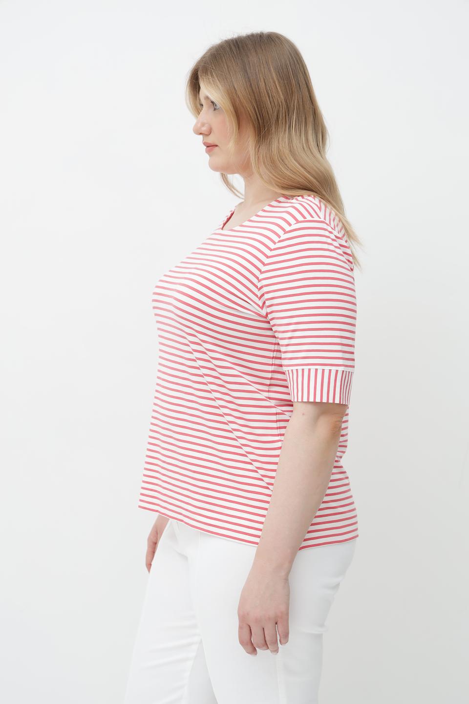 Футболка Bianca в полоску белая