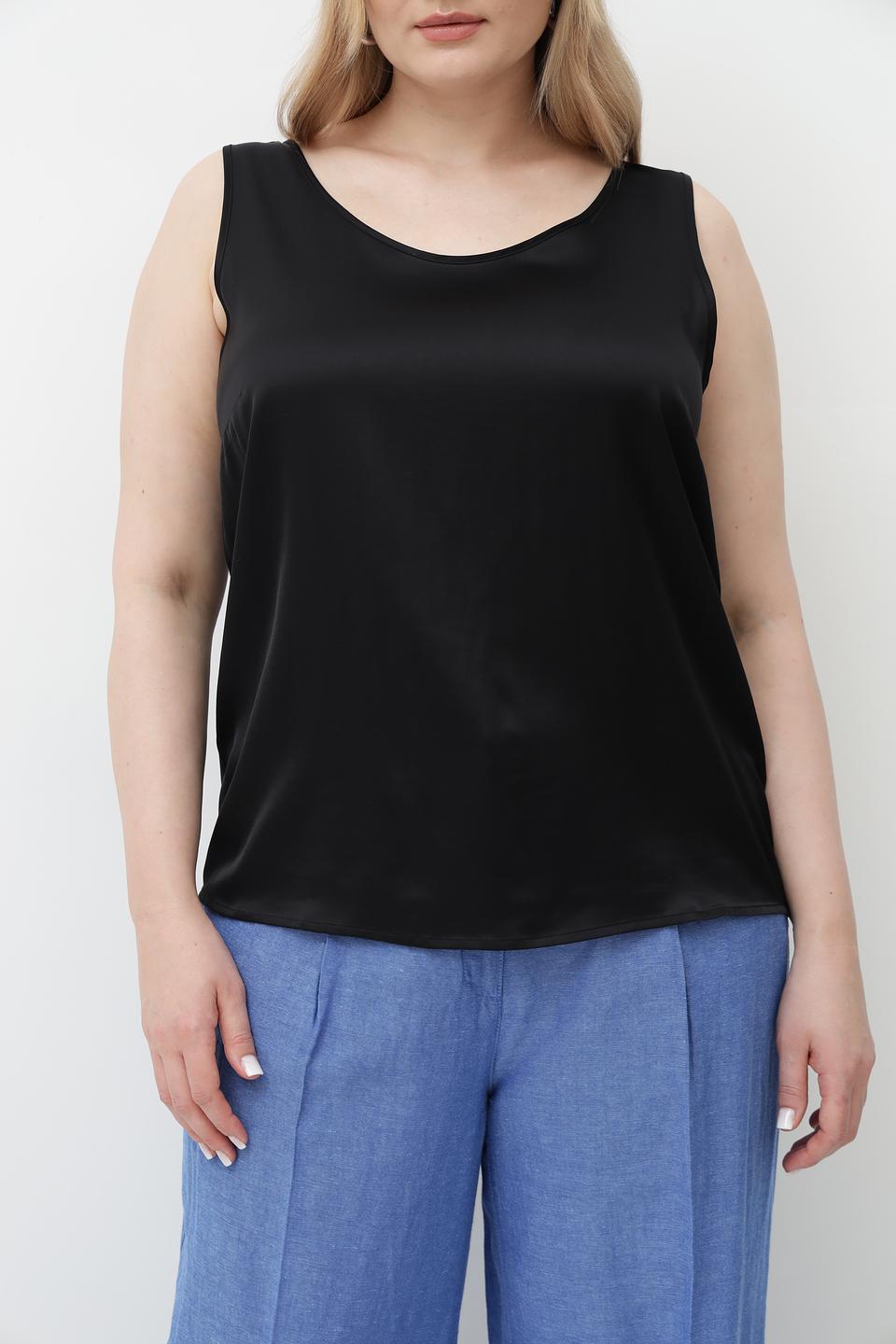 Топ Monari черный с V-образным вырезом