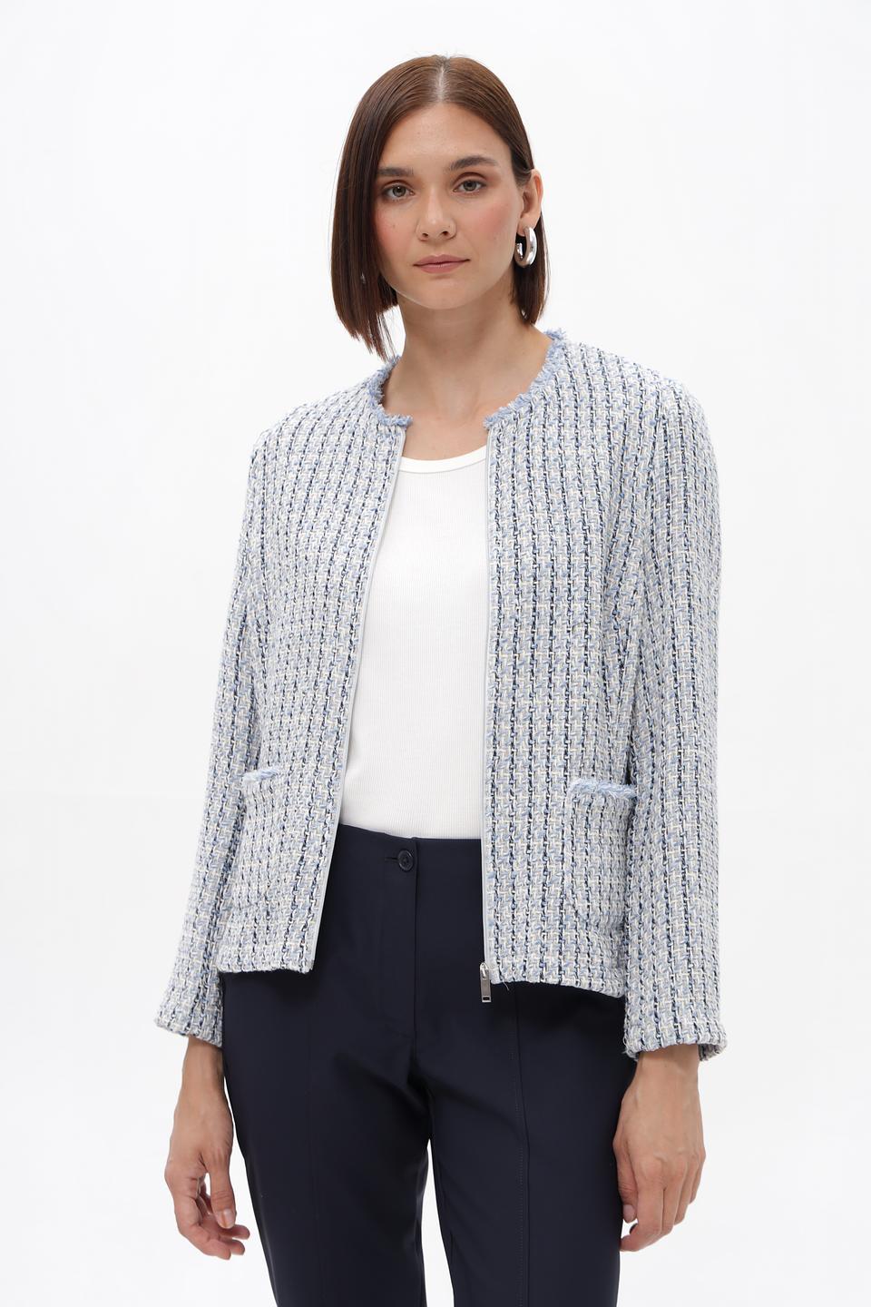 Жакет Frank Walder с твидовой отделкой