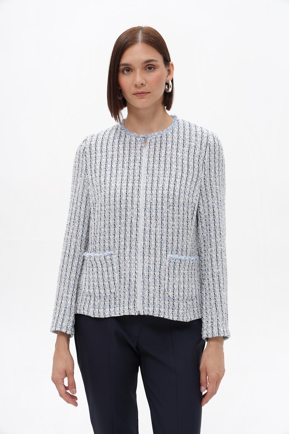 Жакет Frank Walder с твидовой отделкой