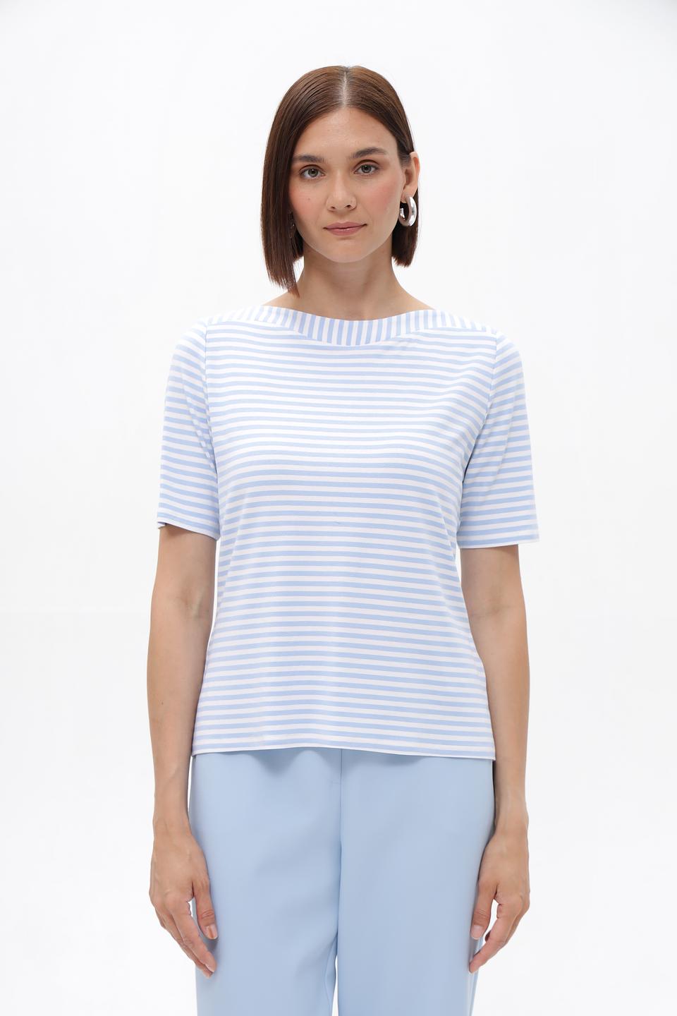 Футболка Frank Walder в полоску голубую
