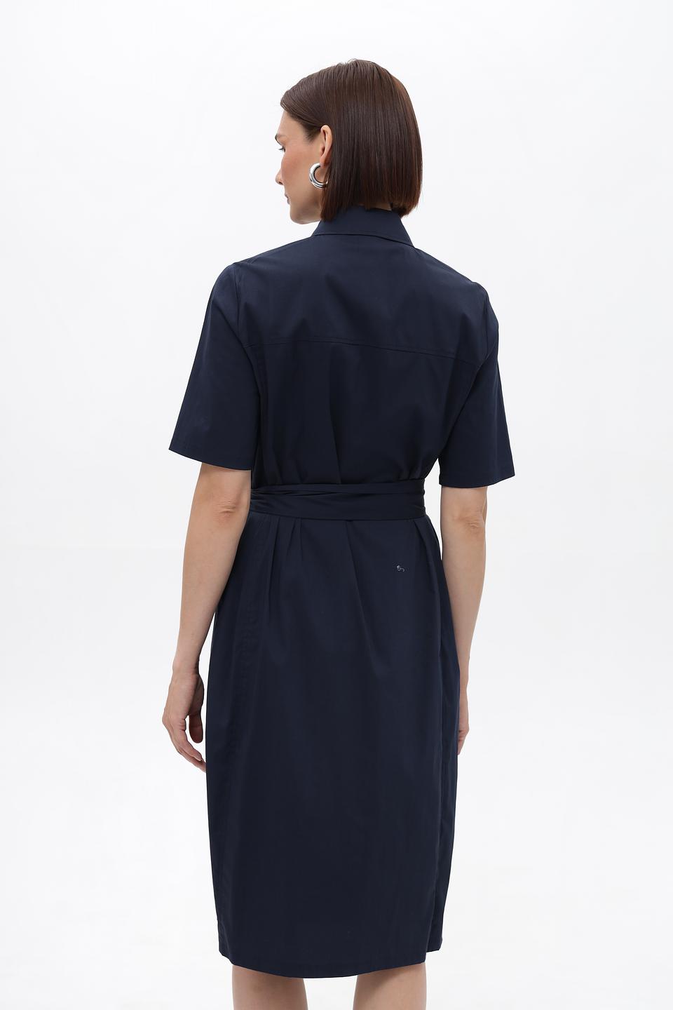 Платье рубашка Frank Walder темно-синее