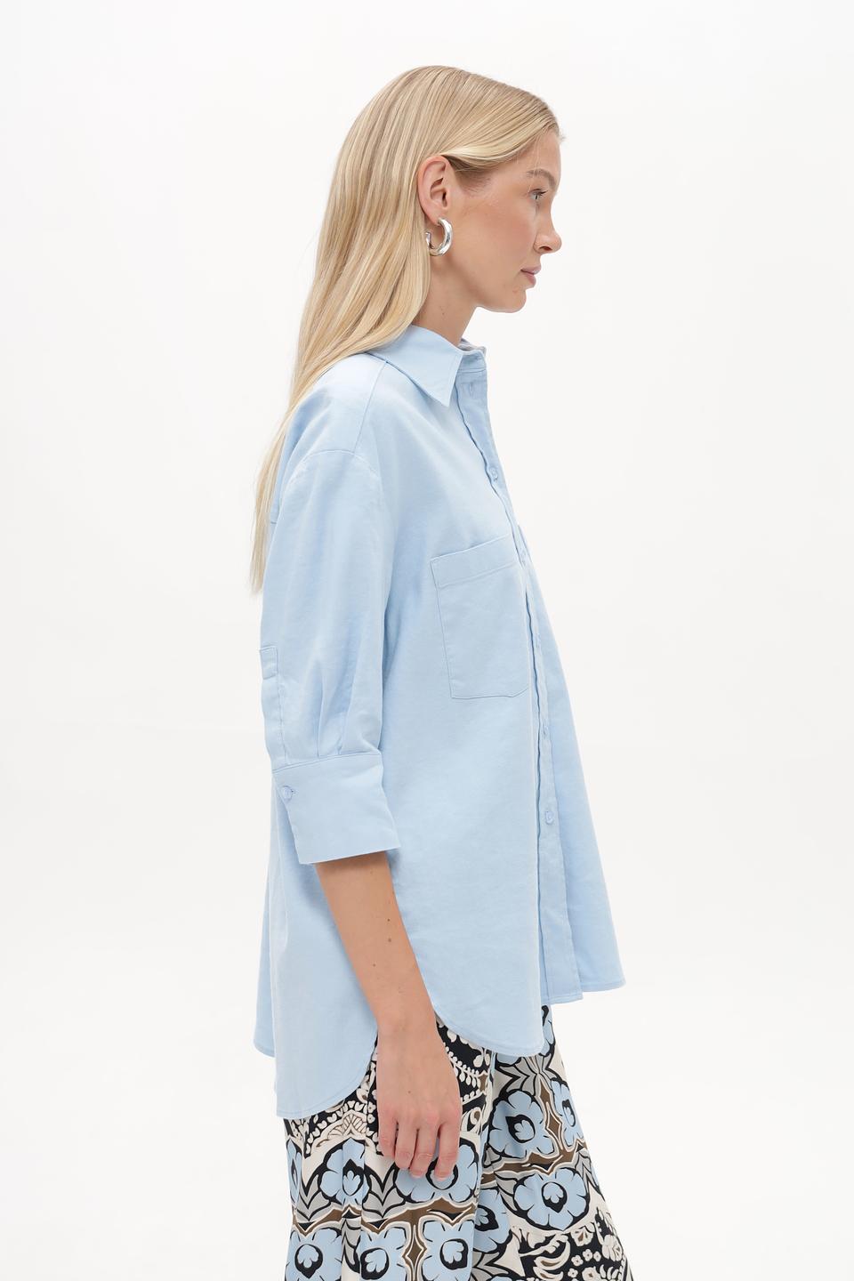 Блуза Marc Aurel с 3/4 рукавом голубой