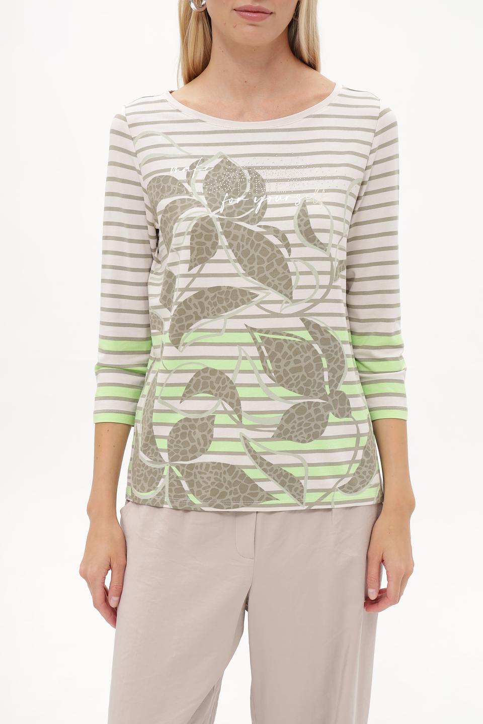 Блузка Betty Barclay в полоску с листьями