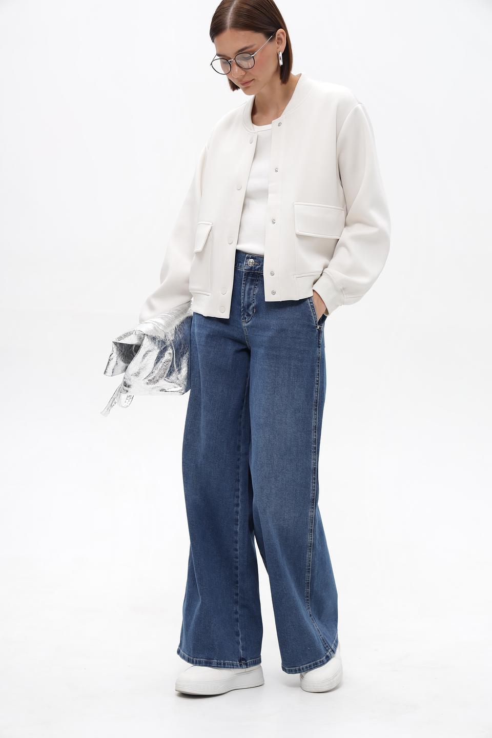 Жакет Oui приталенный молочный