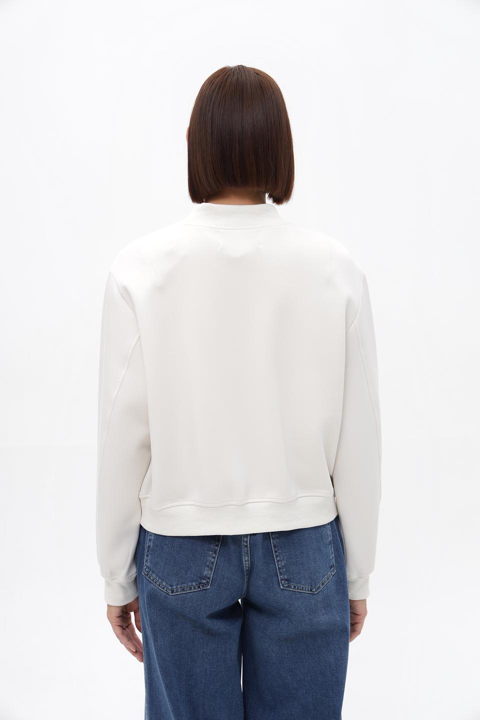 Жакет Oui приталенный молочный