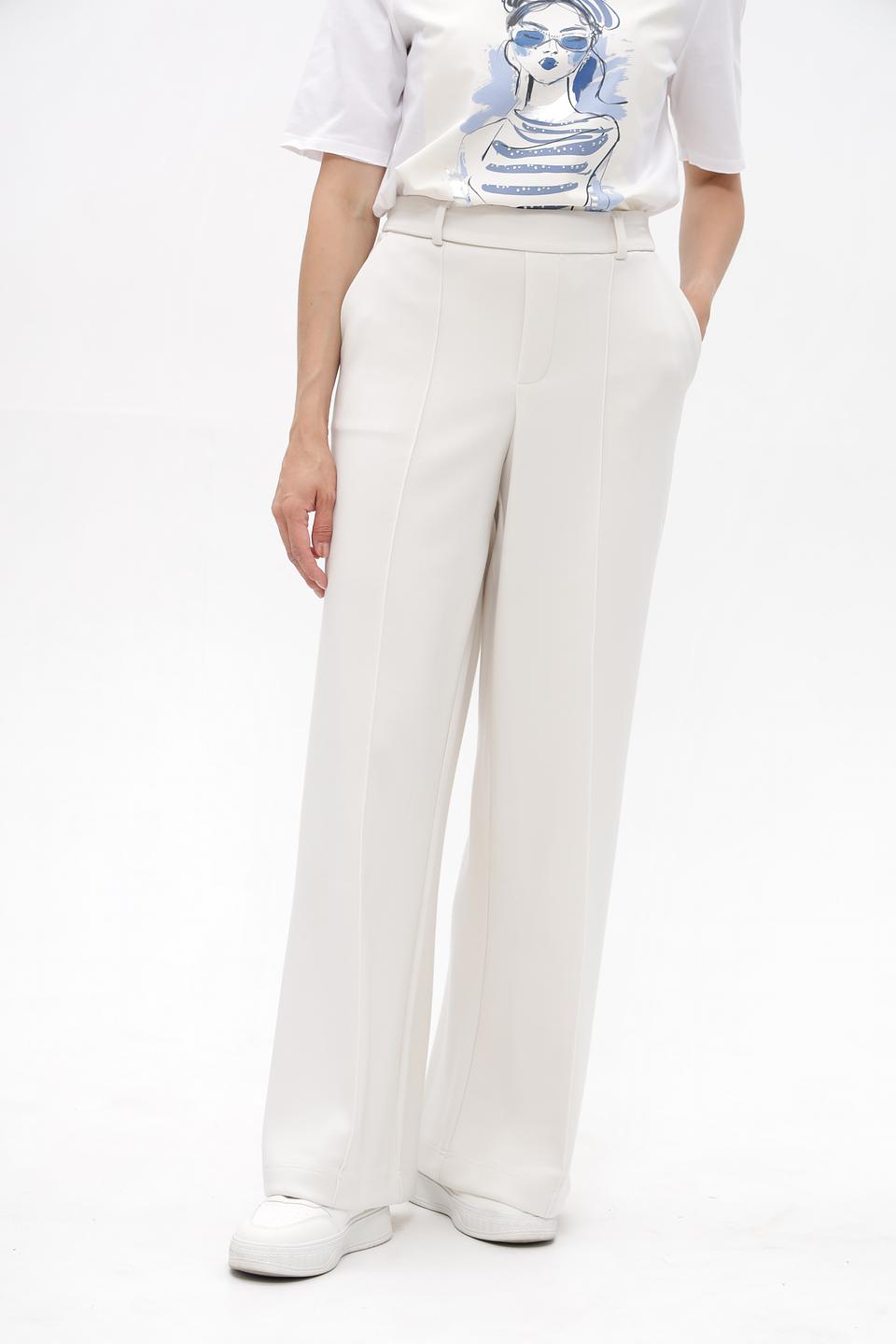 Брюки клёш Oui молочные