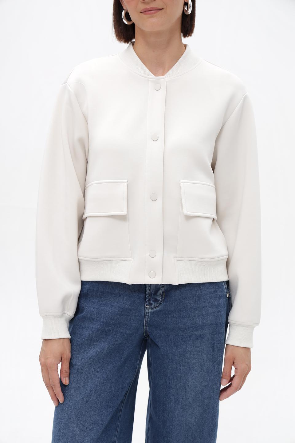 Жакет Oui приталенный молочный