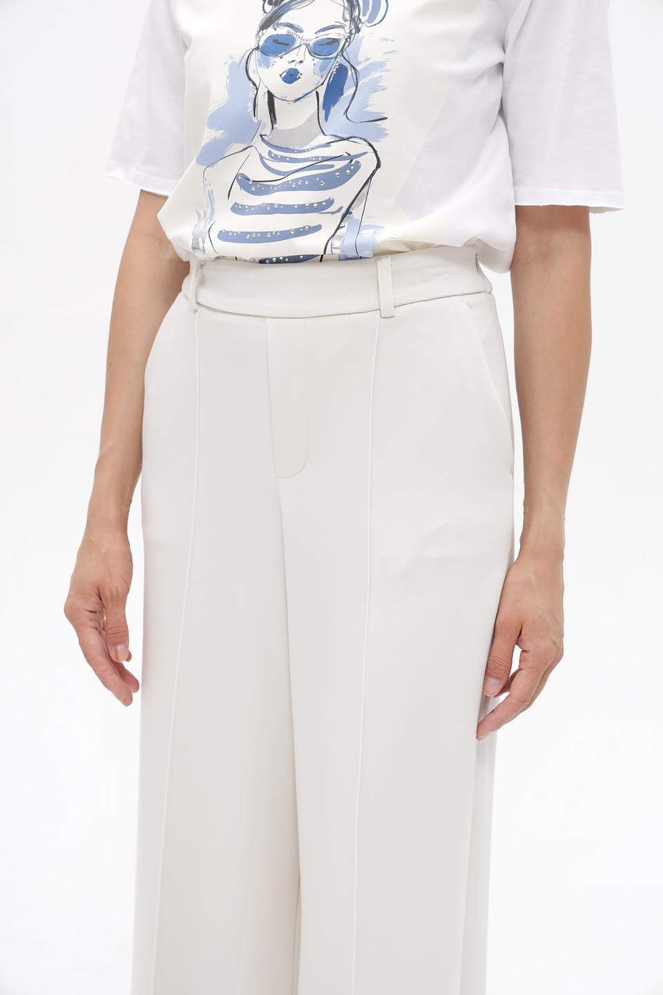 Брюки клёш Oui молочные