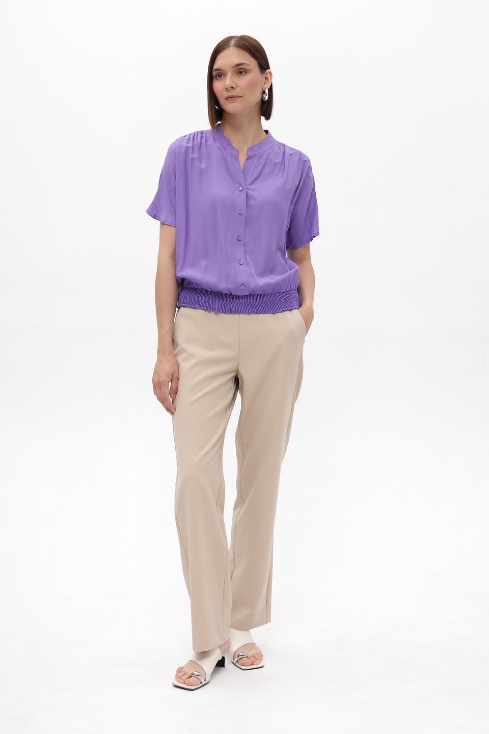Блузка Frank Walder с резинкой лавандовая