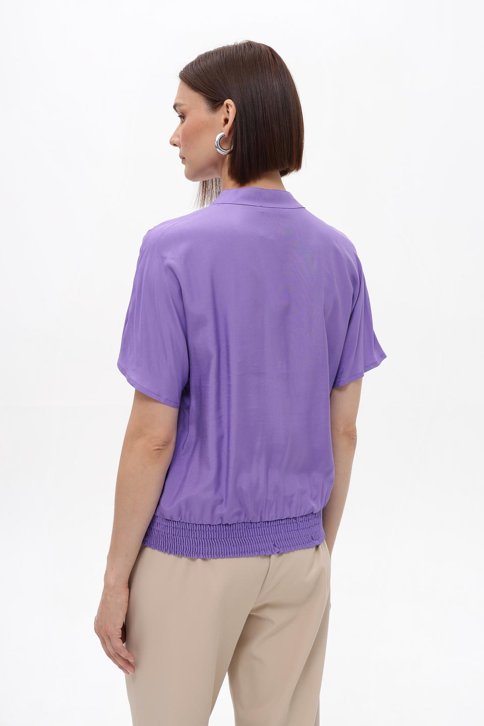 Блузка Frank Walder с резинкой лавандовая