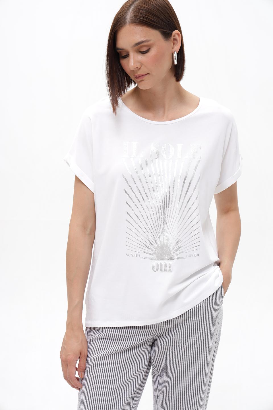 Футболка Oui с принтом белый