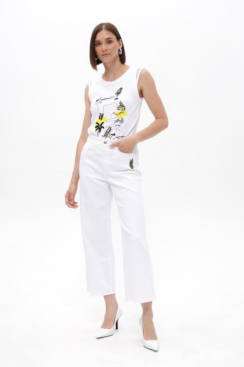 Топ Marc Cain с тропическим принтом