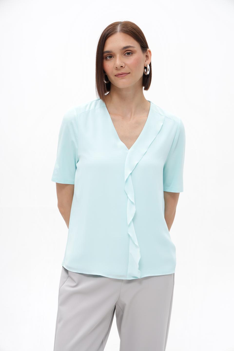 Блузка Frank Walder с рюшами мятная