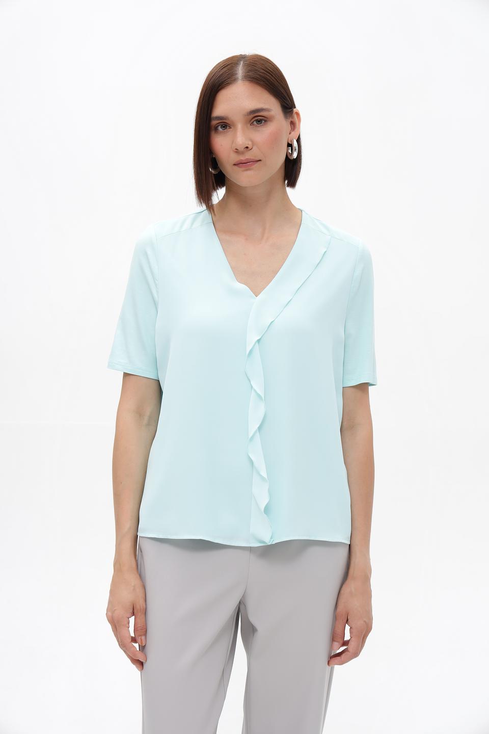 Блузка Frank Walder с рюшами мятная