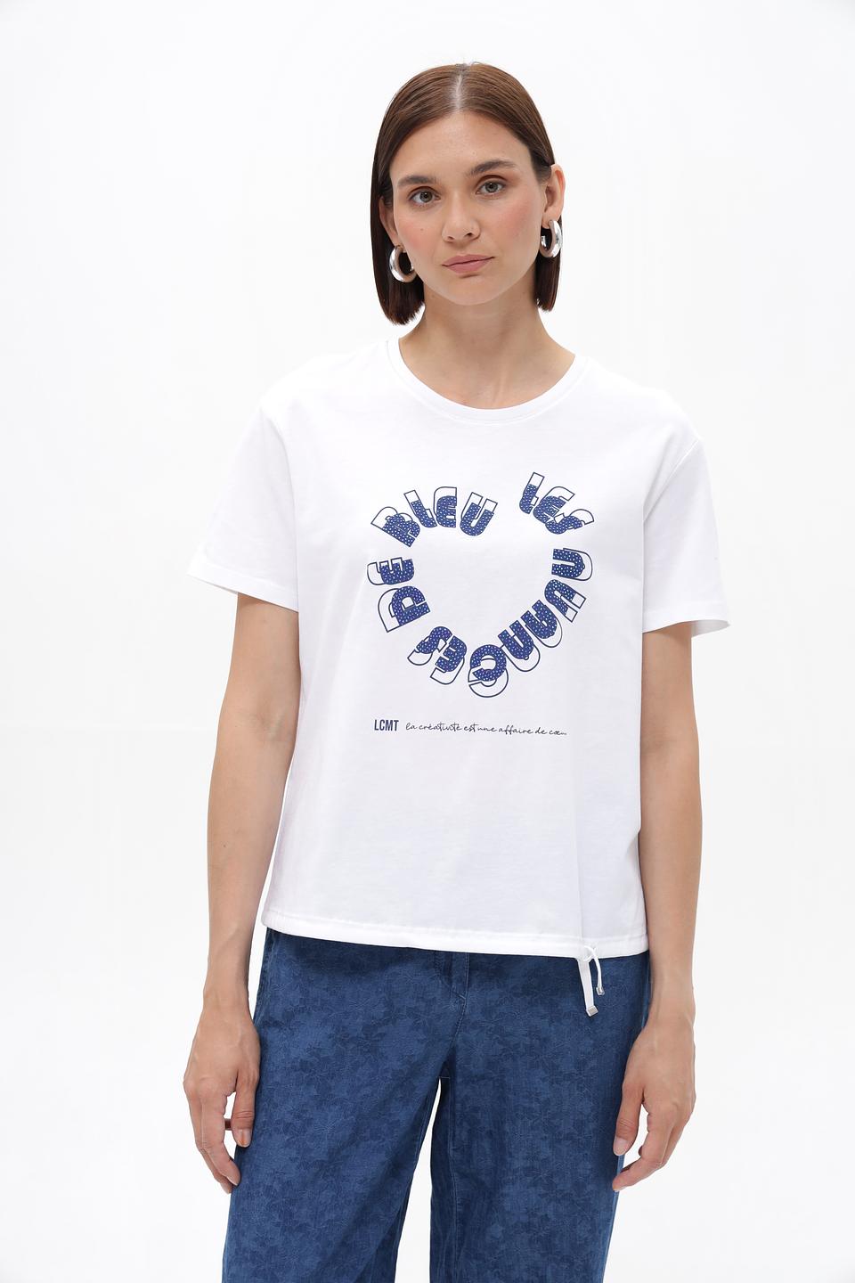 Футболка Lecomte с принтом 'Bleu'