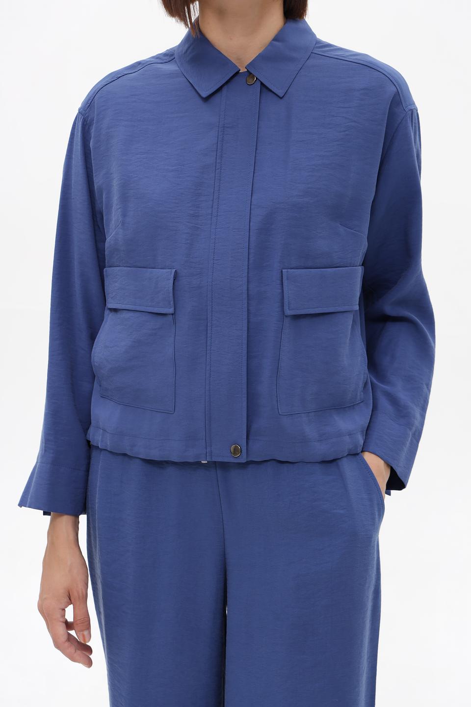 Жакет Lecomte синий с карманами