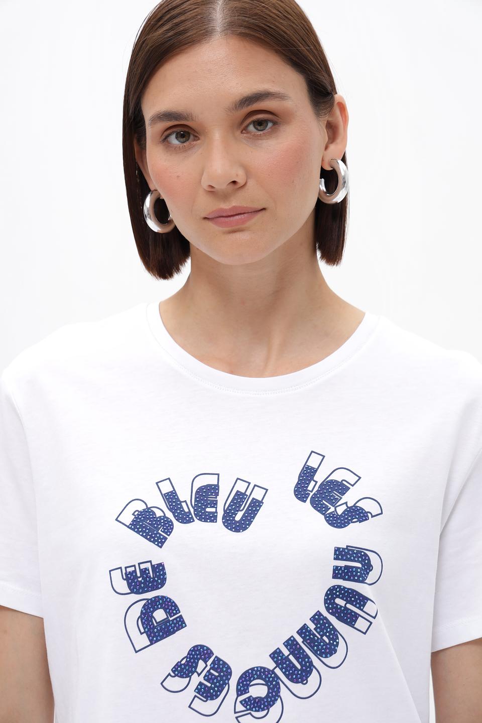 Футболка Lecomte с принтом 'Bleu'