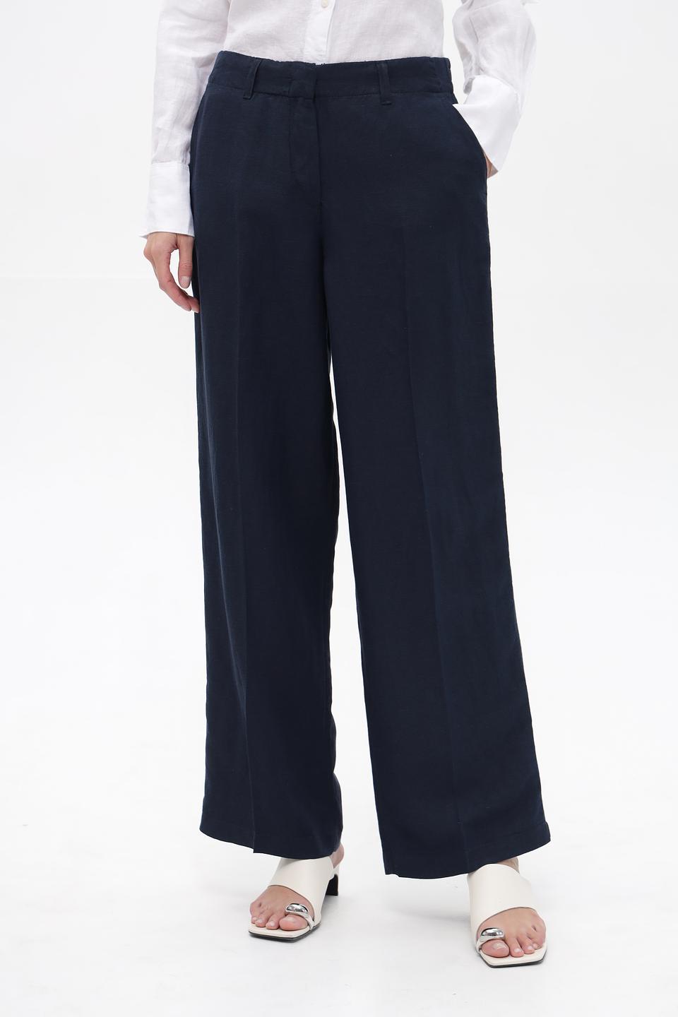 Брюки палаццо Tom Tailor темно-синие