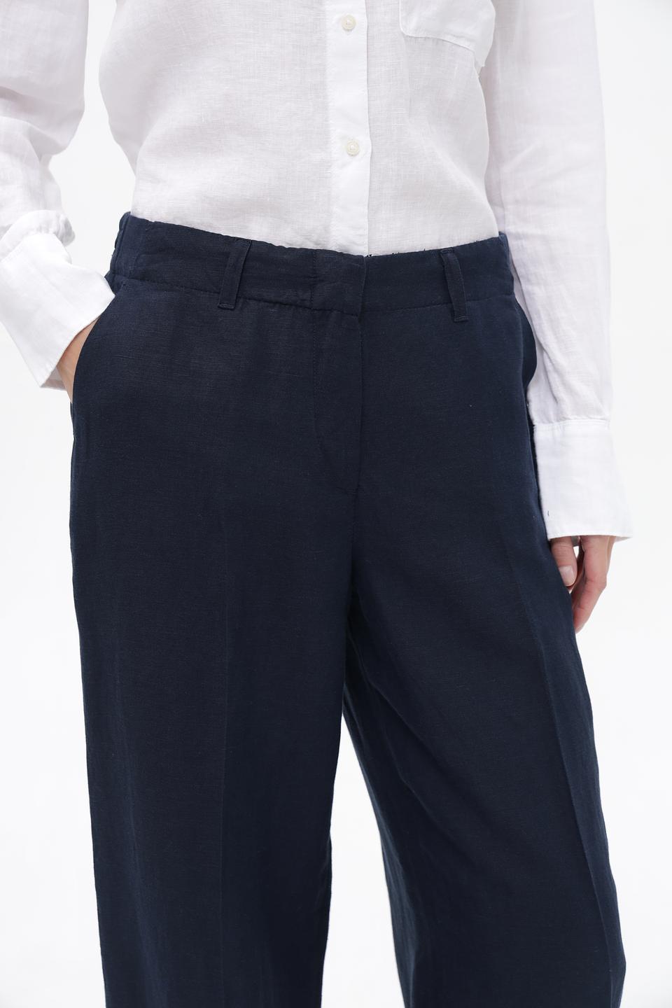 Брюки палаццо Tom Tailor темно-синие