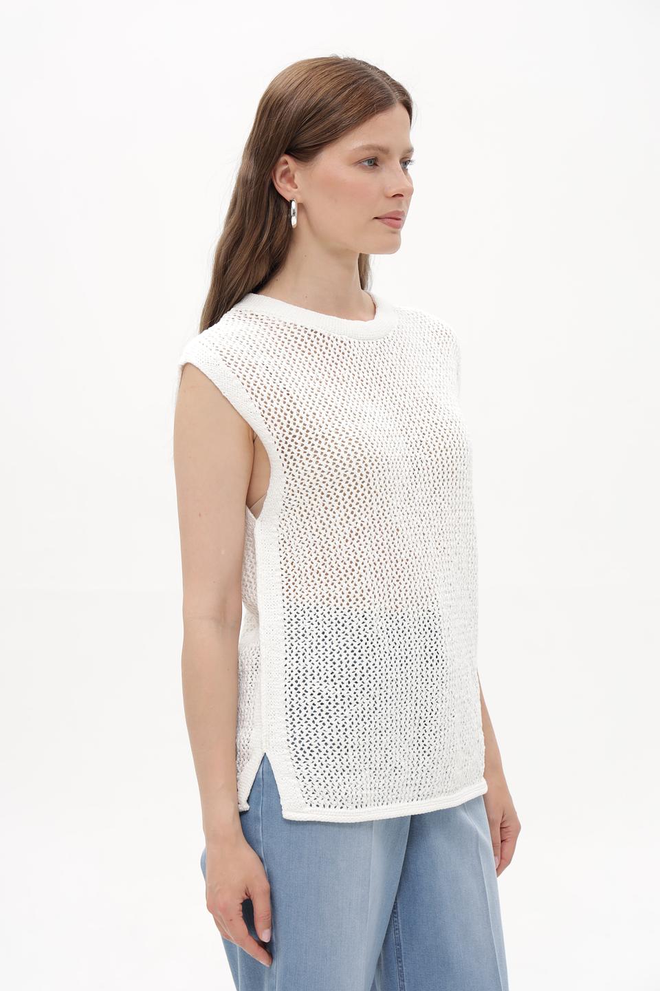 Жилет Tom Tailor ажурный белый