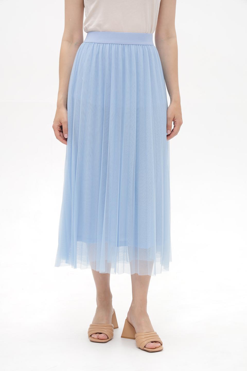 Юбка More and More плиссе голубая