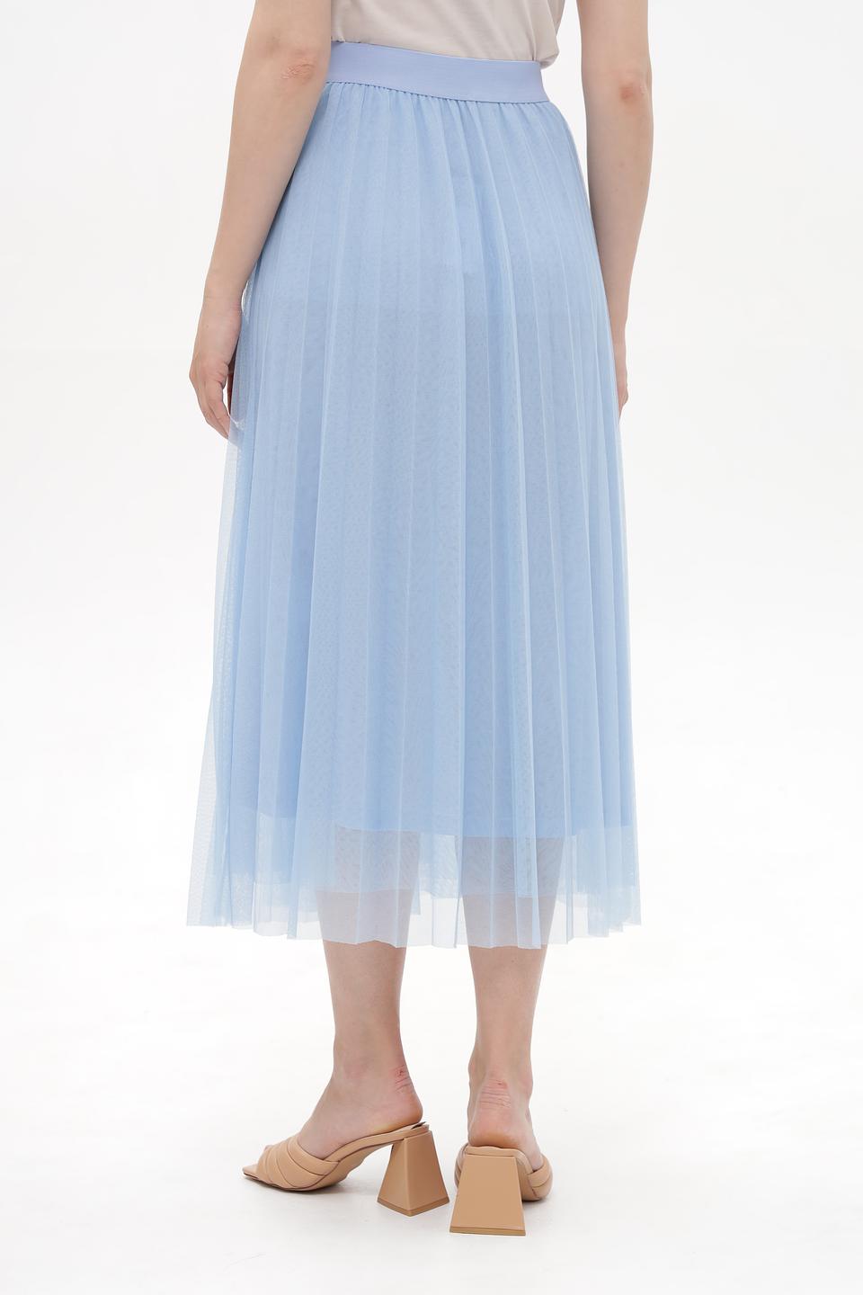 Юбка More and More плиссе голубая