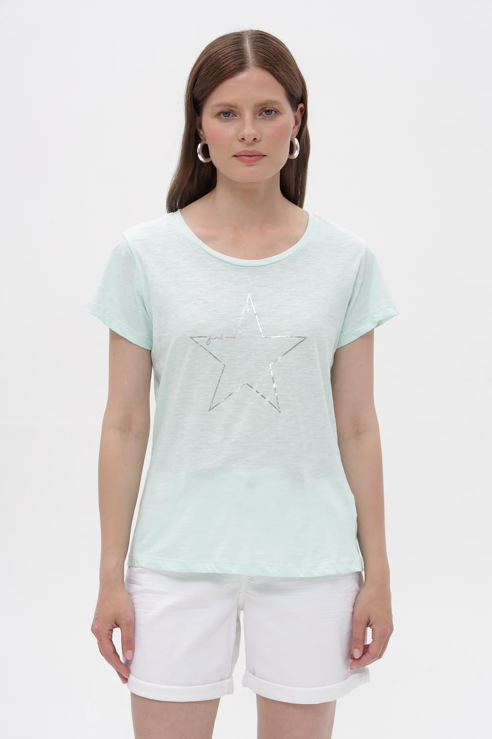 Футболка Broadway с звездой мятная