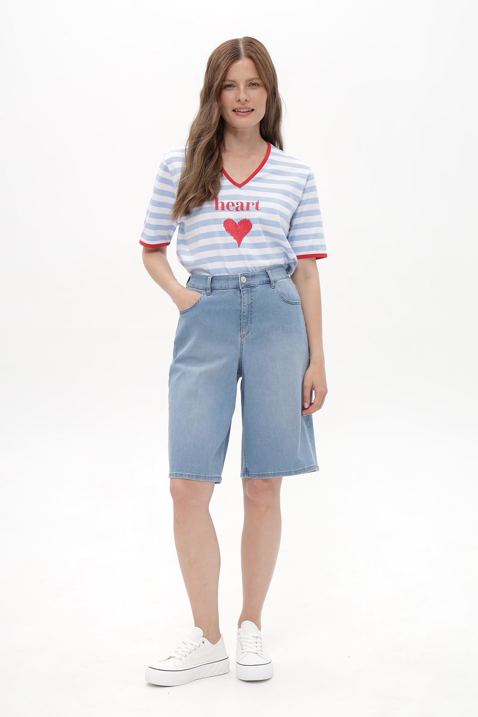Футболка Suza в полоску с сердцем