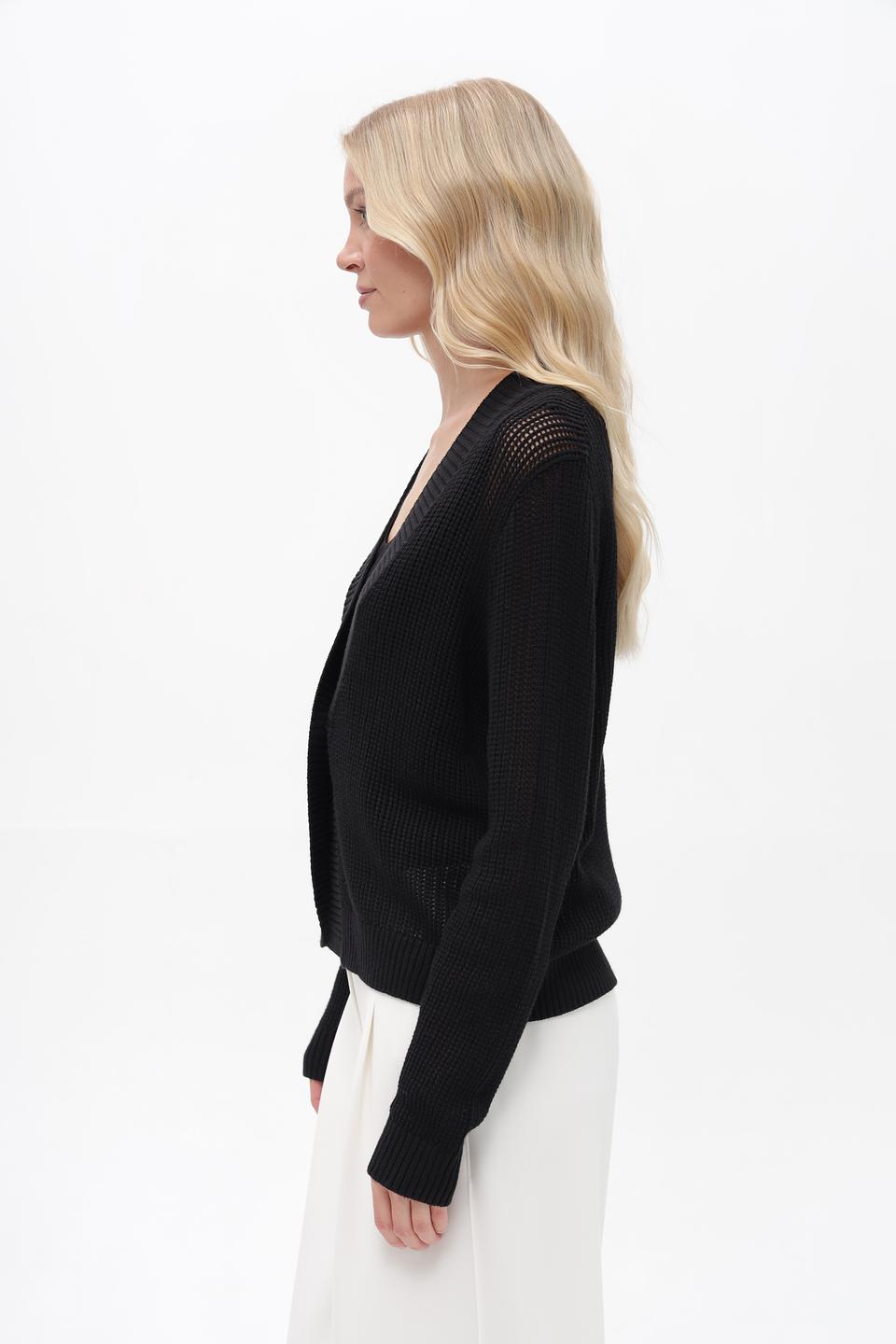 Жакет Gerry Weber чёрный вязаный