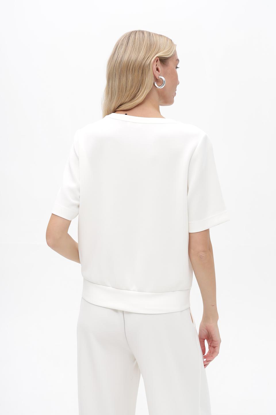 Блуза Gerry Weber белая с коротким рукавом