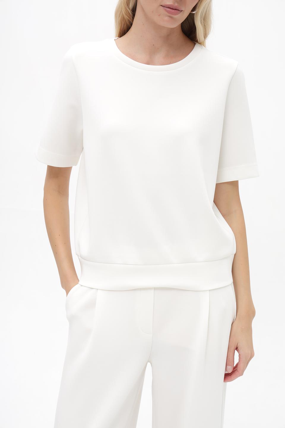 Блуза Gerry Weber белая с коротким рукавом