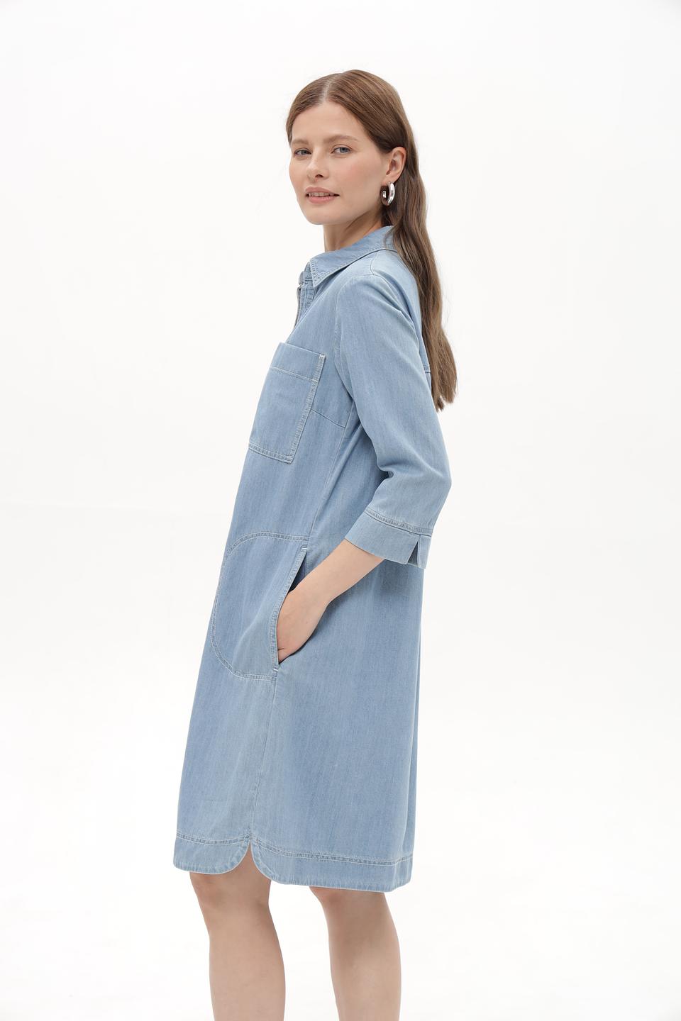 Платье рубашка Betty Barclay голубое