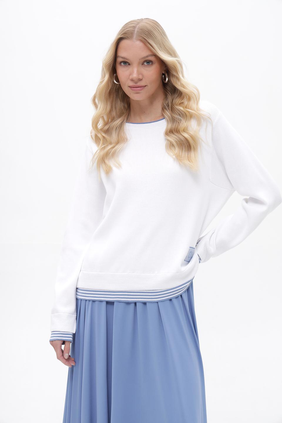 Пуловер Oui с полоской