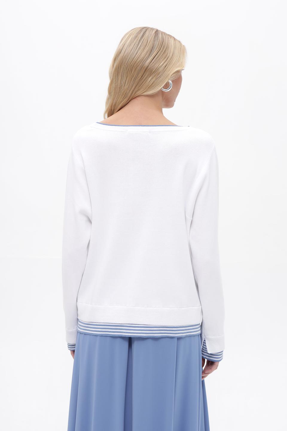 Пуловер Oui с полоской