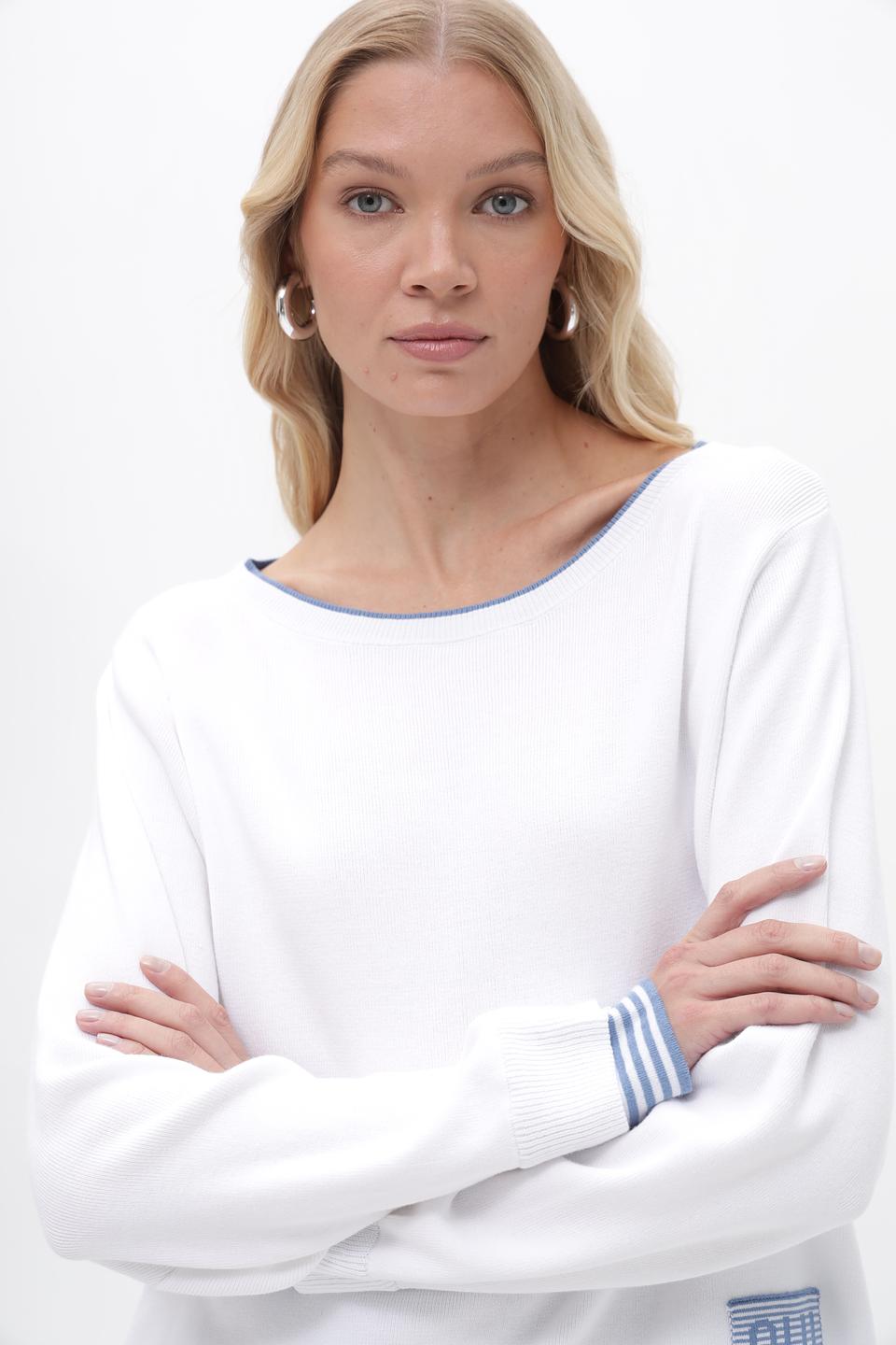 Пуловер Oui с полоской