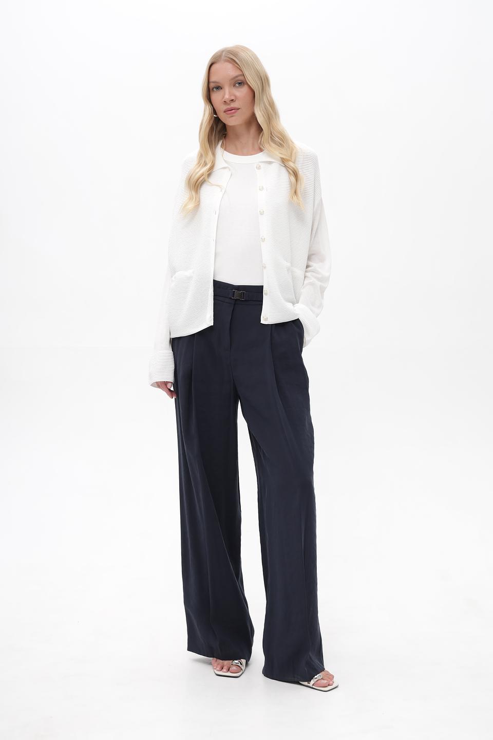 Брюки палаццо Marc Cain темно-синие