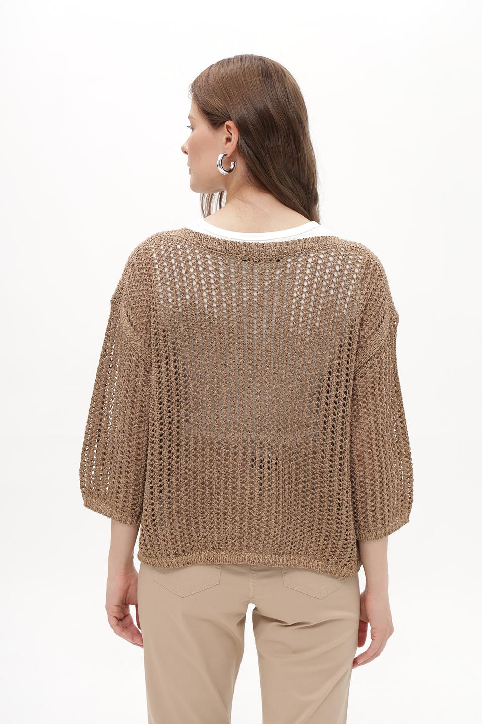 Пуловер Betty Barclay ажурный бежевый