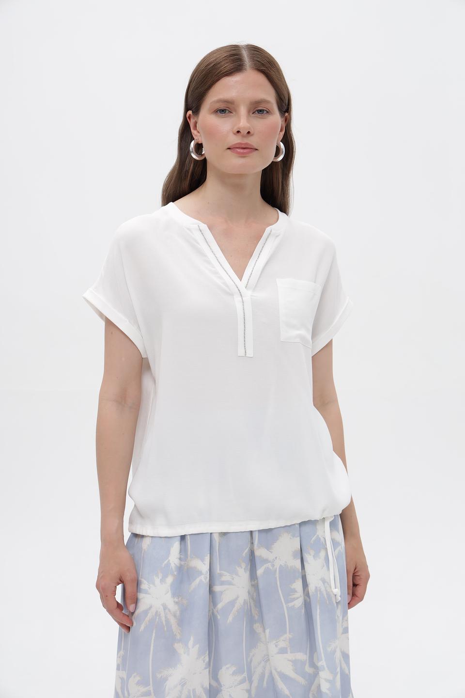 Блуза Oui с V-образным вырезом