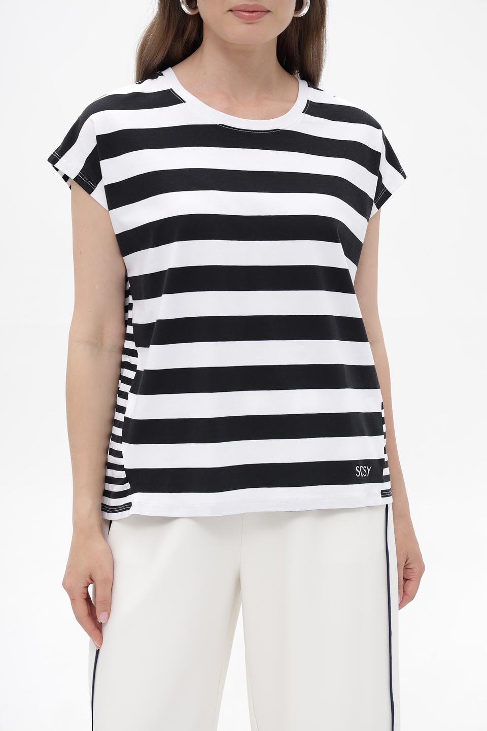 Футболка Betty Barclay в полоску чёрно-белая