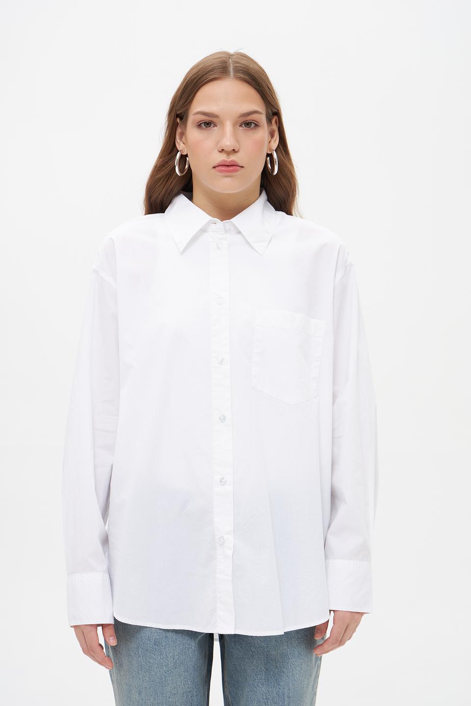 Блузка Tom Tailor оверсайз белая