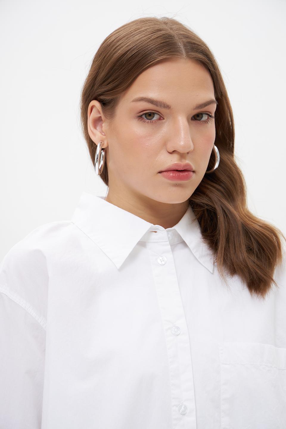 Блузка Tom Tailor оверсайз белая