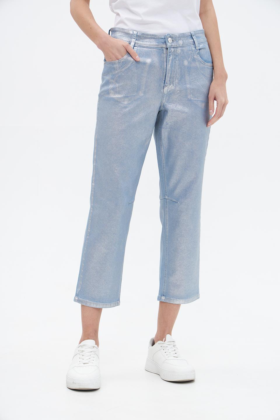 Джинсы Gardeur с эффектом металлик