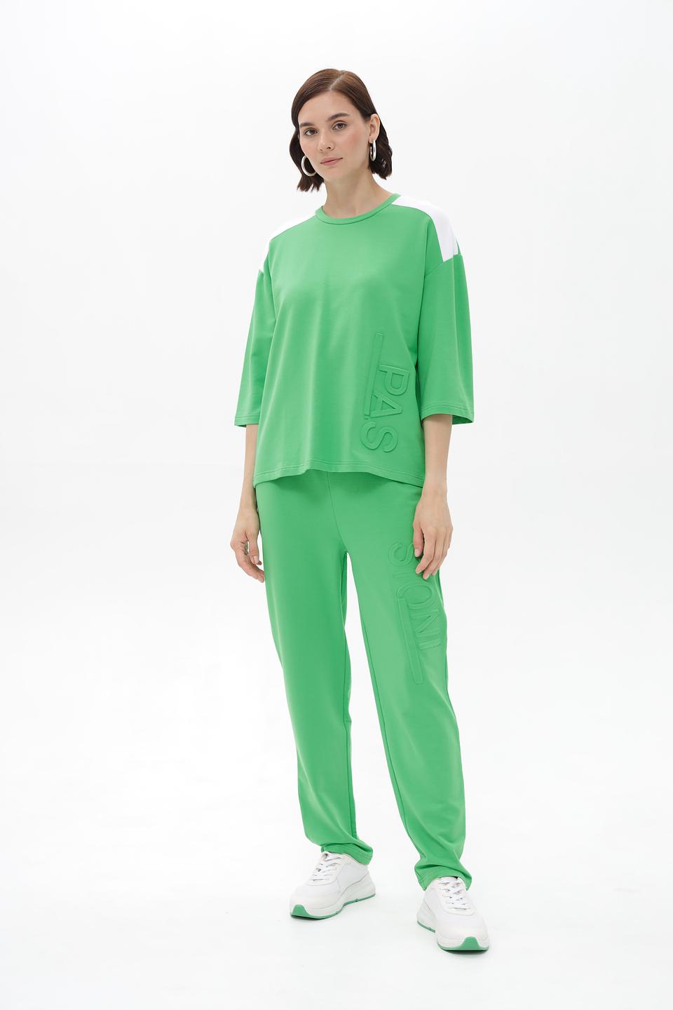 Брюки Passioni лайм с логотипом