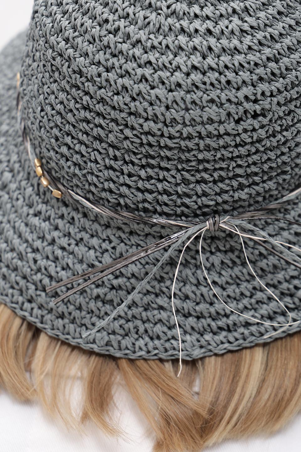 Шляпа Loevenich серая с декором