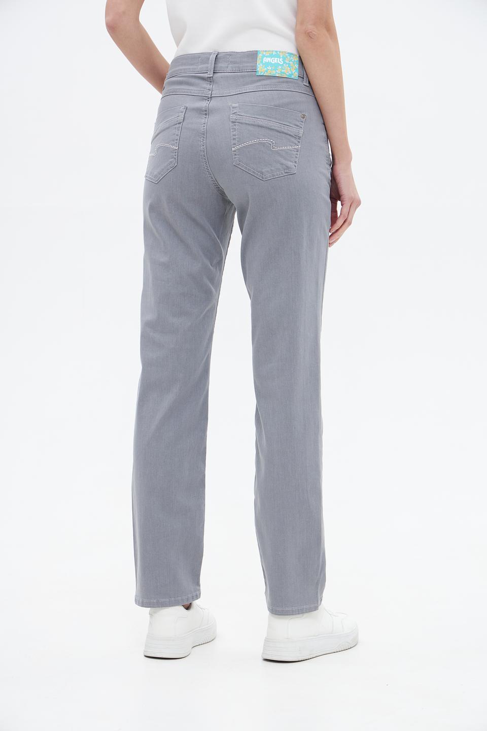 Джинсы Angels серые прямого кроя